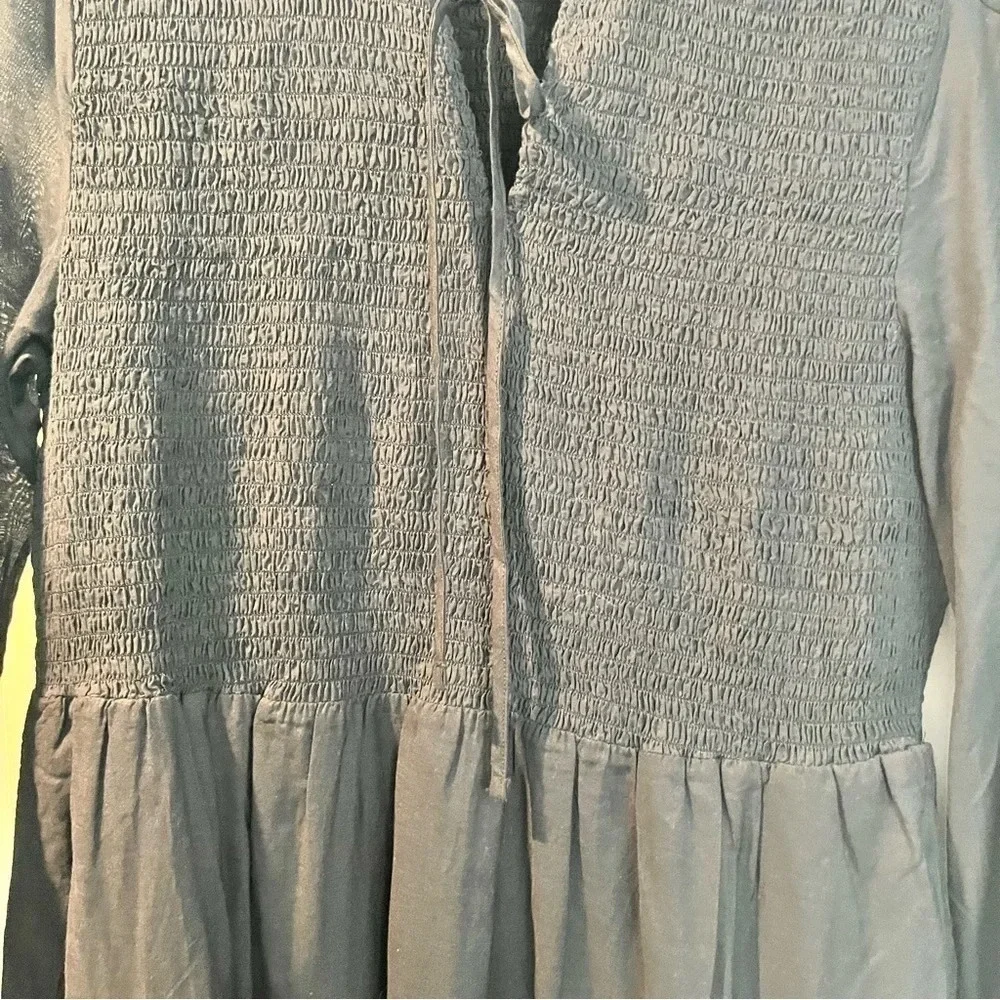 ~J. Crew~ Smocked long-Sleeve Boho Midi Dress